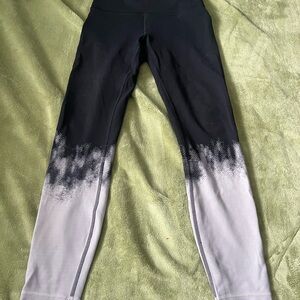 Lululemon Athletica Black and Gray Ombre Leggings